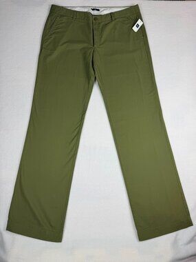Gap Green Chino Pants Womens Size 14 X-Long 100% Cotton Straight-Leg NWT